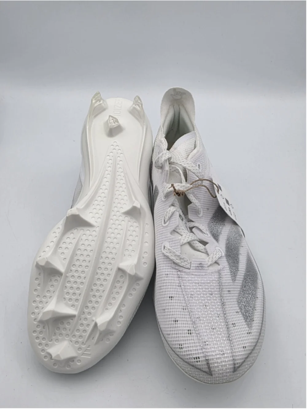 Adidas Adizero Electric White Silver Metallic IE4374 Football Cleats Men's 7.5